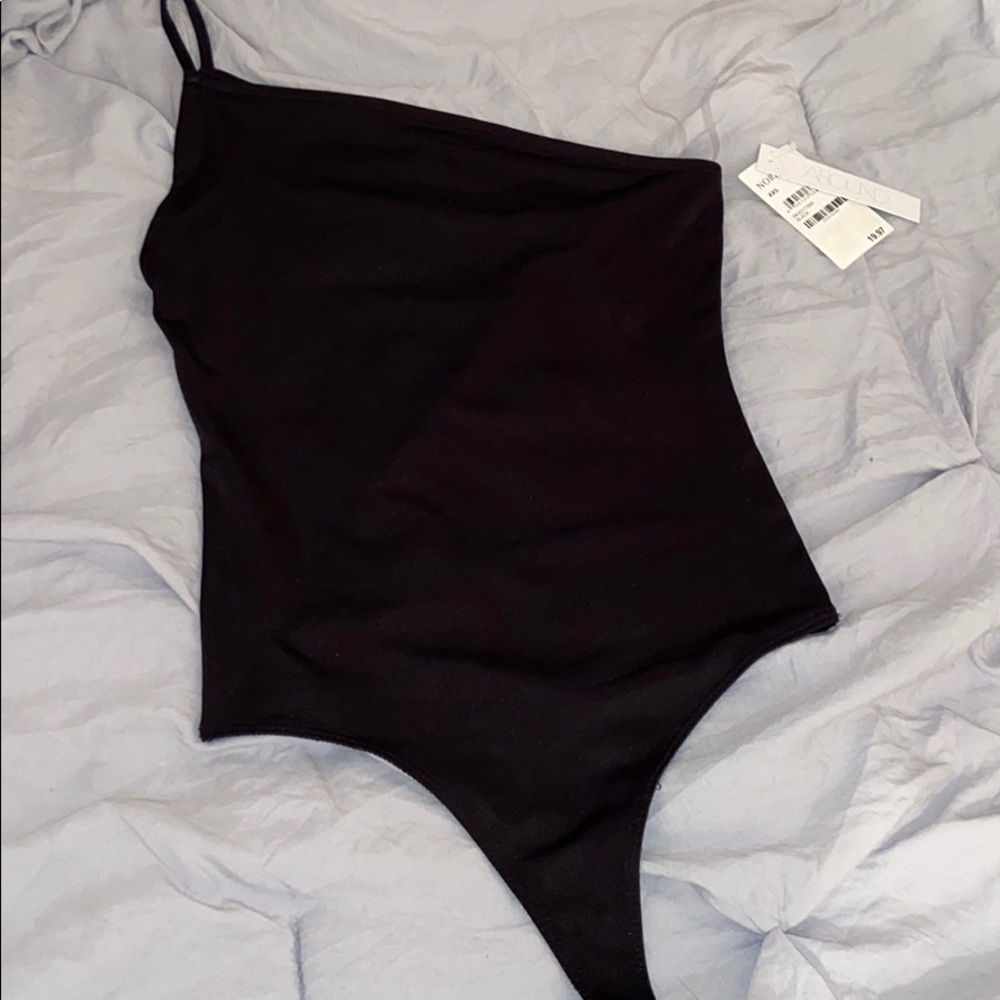 Abound One Shoulder Silk Bodysuit